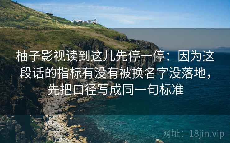 柚子影视读到这儿先停一停：因为这段话的指标有没有被换名字没落地，先把口径写成同一句标准